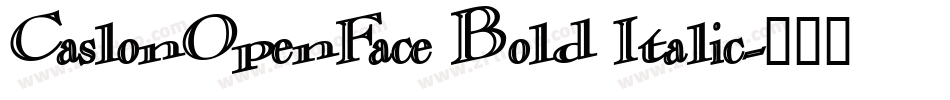 CaslonOpenFace Bold Italic字体转换